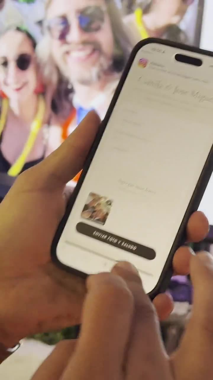 Subiendo la foto con un saludo